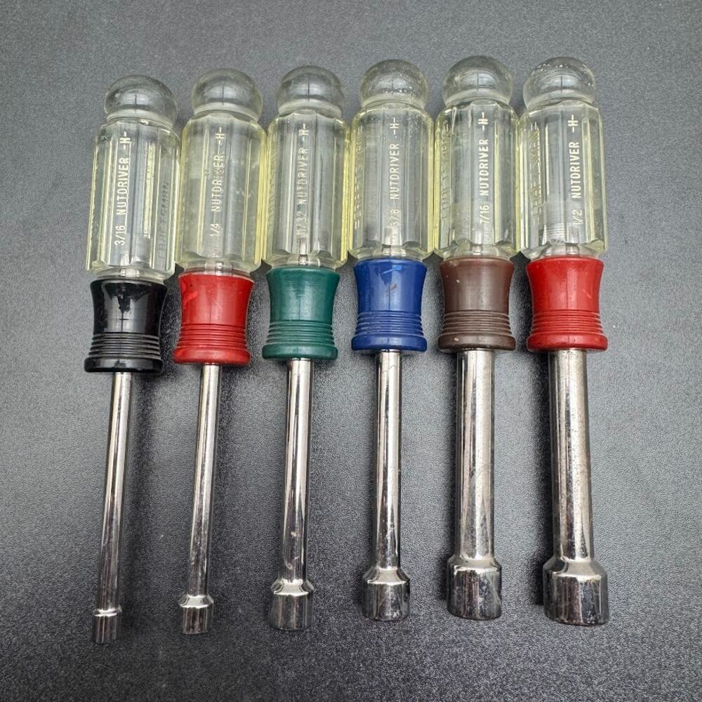 Vintage Craftsman 6-Piece Nut Driver Set 3/16, 1/4, 11/32, 3/8, 7/16, 1/2